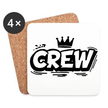 Crew Mitglied Graffiti - Untersetzer (4er-Set) - Weiß - Vorne