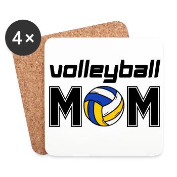Volleyball-Mom - Untersetzer (4er-Set) - Weiß - Vorne