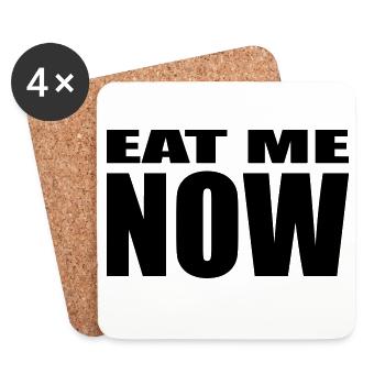 EAT ME NOW - Coasters (set of 4) - white - Front
