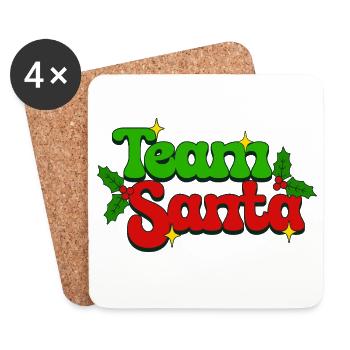 Weihnachtsmann Geschenkidee für festliche Stimmung - Untersetzer (4er-Set) - Weiß - Vorne