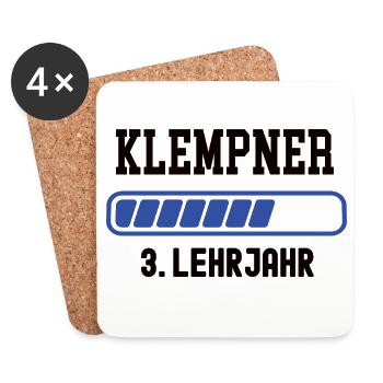 Apprenticeship as a plumber 3rd year as a plumber - Coasters (set of 4) - white - Front