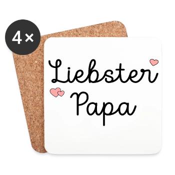 Gifts for Fathers Dearest Dad - Coasters (set of 4) - white - Front