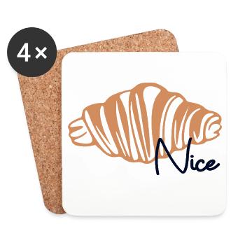 Schöne Côte d'Azur Croissants - Untersetzer (4er-Set) - Weiß - Vorne