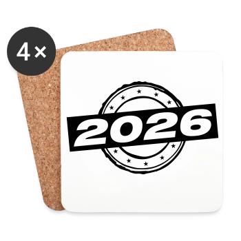 2026 year - Coasters (set of 4) - white - Front