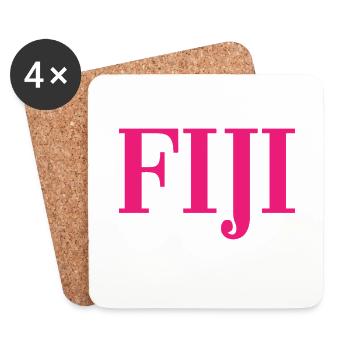 Fiji - Fidschi - Inseln - Pazifik - Südsee - Untersetzer (4er-Set) - Weiß - Vorne