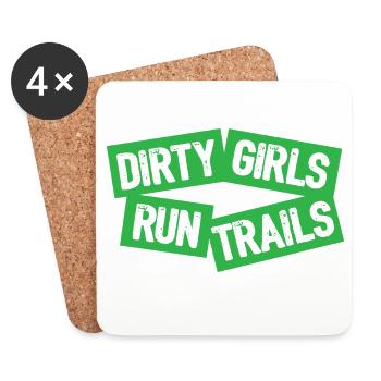 Dirty Girls Run Trails - Coasters (set of 4) - white - Front