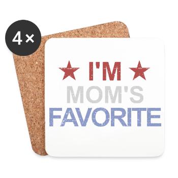 Favorite child I'm Mom's favorite Mom's Lieblin - Coasters (set of 4) - white - Front