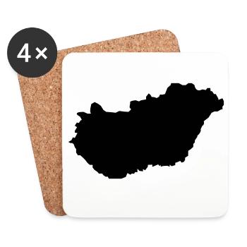 Hungary Country - Coasters (set of 4) - white - Front