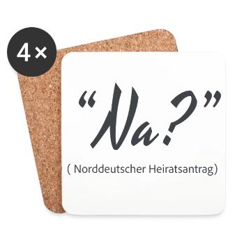 Well? North German marriage proposal - Coasters (set of 4) - white - Front