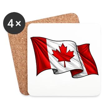 Canada Canadian Flag - Coasters (set of 4) - white - Front