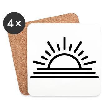 sunset - Coasters (set of 4) - white - Front
