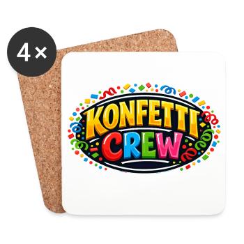 Confetti Crew Carnival Party Gift Funny - Coasters (set of 4) - white - Front