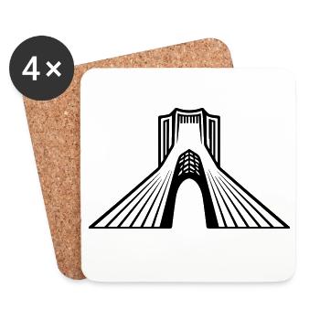 Azadi Tower Iran - Coasters (set of 4) - white - Front