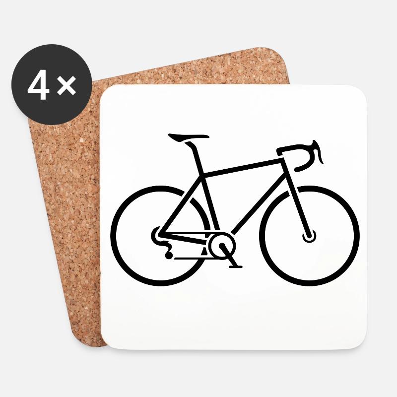 Rennrad - Untersetzer (4er-Set) - Weiß