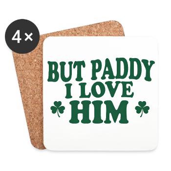 Charme irlandais mais Paddy, je l’aime - Dessous de verre (lot de 4) - blanc - Devant