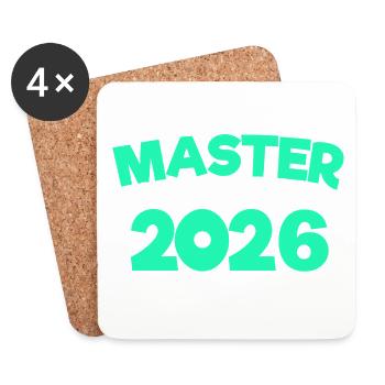 Master 2026 Master's Degree Doctorate Graduation - Coasters (set of 4) - white - Front