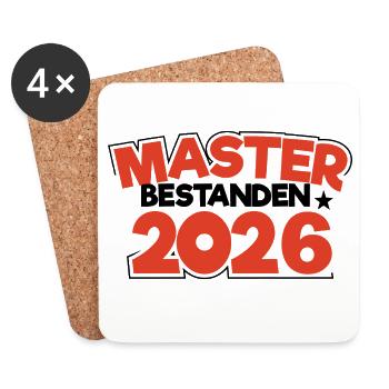 Master 2026 Master's Degree Doctorate Graduation - Coasters (set of 4) - white - Front