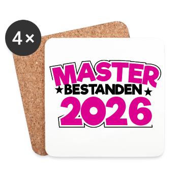 Master 2026 Graduation Graduation - Coasters (set of 4) - white - Front
