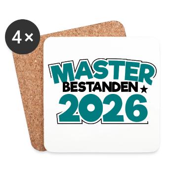 Master 2026 Graduation Graduation - Coasters (set of 4) - white - Front