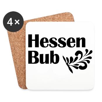 Hessen Bub - Frankfurt Design Shop Bembeltown.de - Untersetzer (4er-Set) - Weiß - Vorne