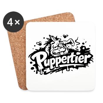 Pupertier - Untersetzer (4er-Set) - Weiß - Vorne