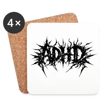 adhd_kaos - Untersetzer (4er-Set) - Weiß - Vorne