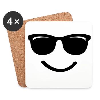 Sourire - Dessous de verre (lot de 4) - blanc - Devant