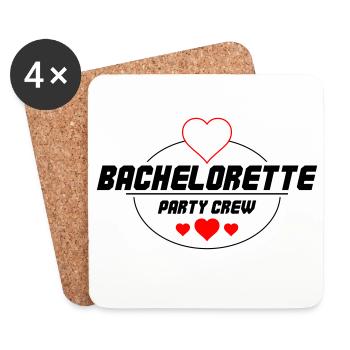 Bachelorette Party Crew - Coasters (set of 4) - white - Front