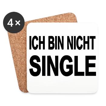 Single - Untersetzer (4er-Set) - Weiß - Vorne