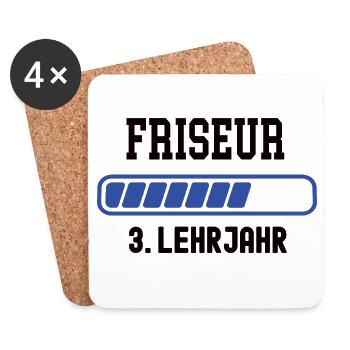 Apprenticeship Hairdresser 3rd year Hairdresser training - Coasters (set of 4) - white - Front