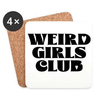 Weird Girls Club - Untersetzer (4er-Set) - Weiß - Vorne