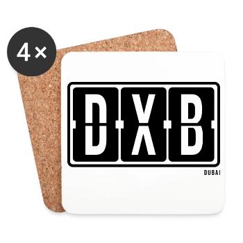 Dubai DXB, City Souvenir Hoodie, Tasse, Socken - Untersetzer (4er-Set) - Weiß - Vorne