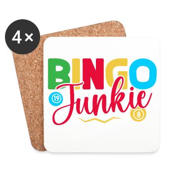 Bingo Game Bingo Junkie Bingo - Dessous de verre (lot de 4) - blanc - Devant
