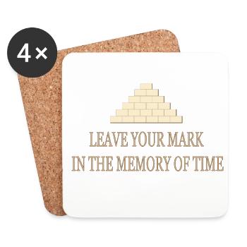 Djoser Pyramid – Leave Your Mark Design - Coasters (set of 4) - white - Front