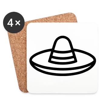 Sombrero - Coasters (set of 4) - white - Front