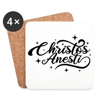 Christos Anesti Orthodoxer Osterpascha - Untersetzer (4er-Set) - Weiß - Vorne