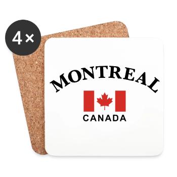 Montreal, Canada - Coasters (set of 4) - white - Front