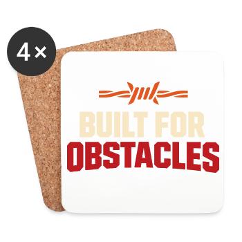 Parcours d’obstacles Course d’obstacles OCR - Dessous de verre (lot de 4) - blanc - Devant