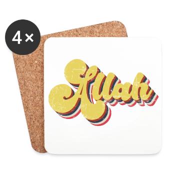 Allah Vintage - Coasters (set of 4) - white - Front