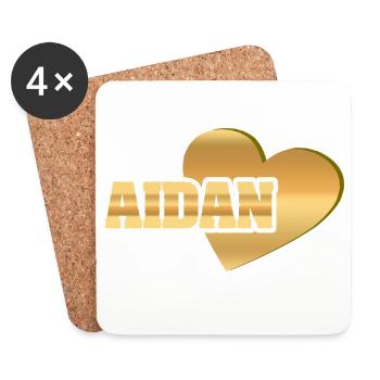 Aidan als Love - Untersetzer (4er-Set) - Weiß - Vorne