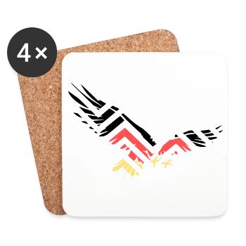 Résumé Fan d’Eagle Allemagne - Dessous de verre (lot de 4) - blanc - Devant