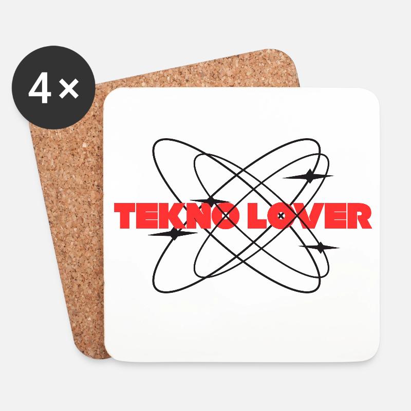 Atombahntypografie - Untersetzer (4er-Set) - Weiß