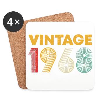 Vintage grafisches Logo von 1988 - Untersetzer (4er-Set) - Weiß - Vorne