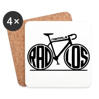 Fahrrad - Niemals radlos - Untersetzer (4er-Set) - Weiß - Vorne
