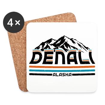 Parc national Alaska Denalis Alaskan - Dessous de verre (lot de 4) - blanc - Devant