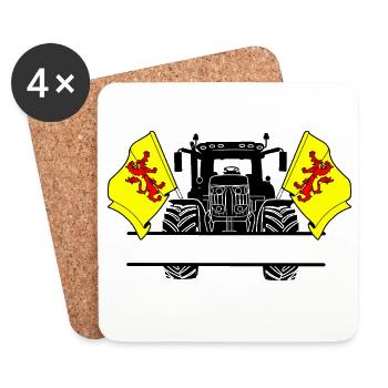 Süd Holland_Tractor_Custom_Edition - Untersetzer (4er-Set) - Weiß - Vorne