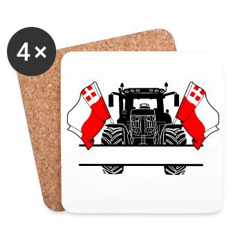 Utrecht_Tractor_Custom_Edition - Untersetzer (4er-Set) - Weiß - Vorne