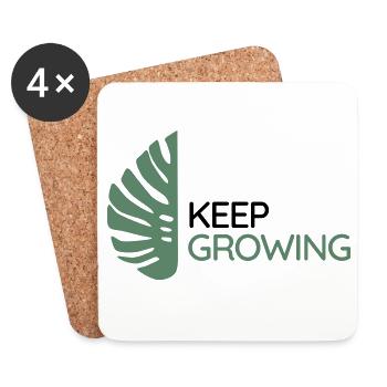 Monstera - Keep Growing - Coasters (set of 4) - white - Front