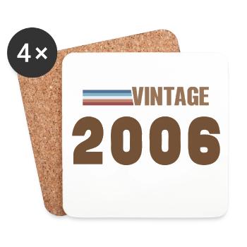 20 Jahre 2006 Handgeschriebenes Skript-T-Shirt - Untersetzer (4er-Set) - Weiß - Vorne