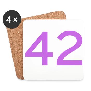 42 - Coasters (set of 4) - white - Front